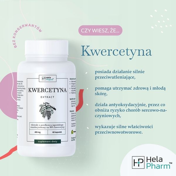 KWERCETYNA 98% PEREŁKOWIEC JAPOŃSKI 60 kapsułki zdjęcie 4
