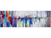 90X30CM ABSTRAKCYJNY WODOSPAD TRÓJ OBRAZ