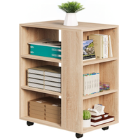 Wielofunkcyjny stolik pod drukarkę regał na kółkach półka szafka jasny brąz