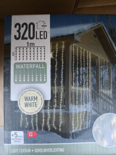 KURTYNA ŚWIETLNA 320 LED CIEPŁE BIAŁE zew/wew programator LAMPKI CHOINKOWE na Arena.pl