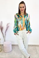 Zielona Wzorzysta Koszula Damska Picasso UNI