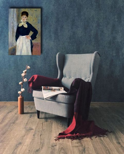 A Waitress at Duval_s Restaurant, Auguste Renoir - obraz na płótnie 60x90 cm zdjęcie 2