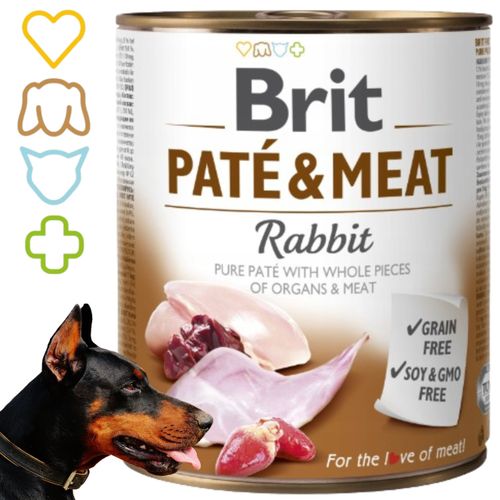mokra klarma dla psa z królikiem brit pate&meat rabbit 800g bezzbożowa na Arena.pl