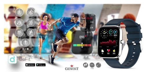 Smartwatch Giewont Dynamic SmartCall GW230-4 - Silver/Deep Ocean na Arena.pl