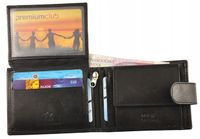 slim MAŁY skórzany PORTFEL męski -Always Wild- karty dokumenty blc