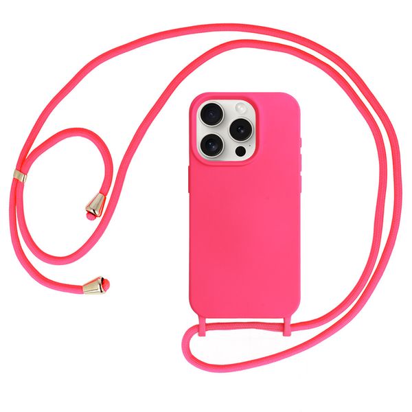 Strap Silicone Case do Iphone 15 wzór 1 różowy zdjęcie 1