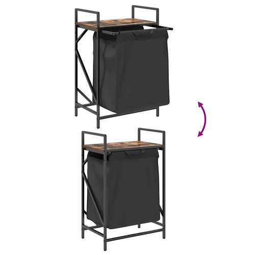 Kosz na pranie 1 komora z półką, przydymiony dąb na Arena.pl