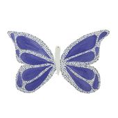 Ręcznie Malowany Niebieski Motyl na Ścianę – Wyjątkowa Dekoracja