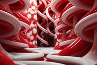 Plakat 30x20cm Czerwone Wiry