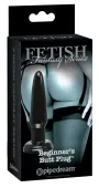 fetish fantasy stożkowa wtyczka anatomiczna z podstawą ssącą czarna 11,4 cm