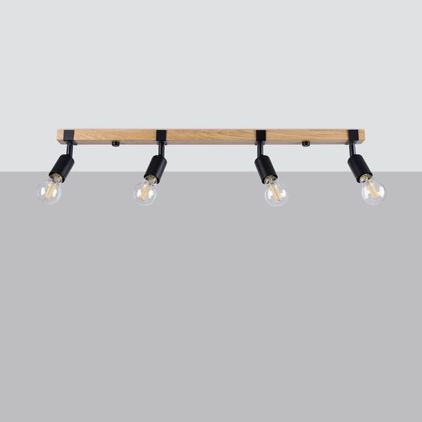 Plafon ZUCA 4 czarny zdjęcie 2