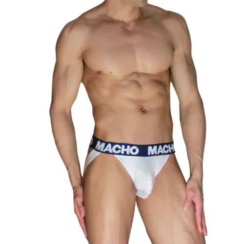 macho mx29dk jockstrap white+marine s - anatomiczny, oddychający na Arena.pl