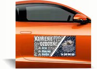 Magnes na samochód auto reklama magnetyczna 60x30 cm kamienie ozdobne