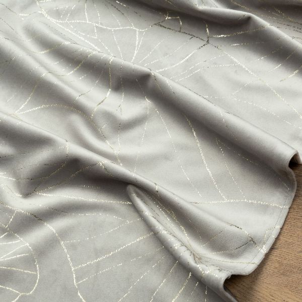 Bieżnik dekoracyjny/ szarfa BLINK-18 35x180 srebrny w lilie wodne zdjęcie 6