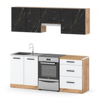 Zestaw Kuchenny Modułowy Nowoczesny Z Blatem 2m Wotan San Sebastian Biały