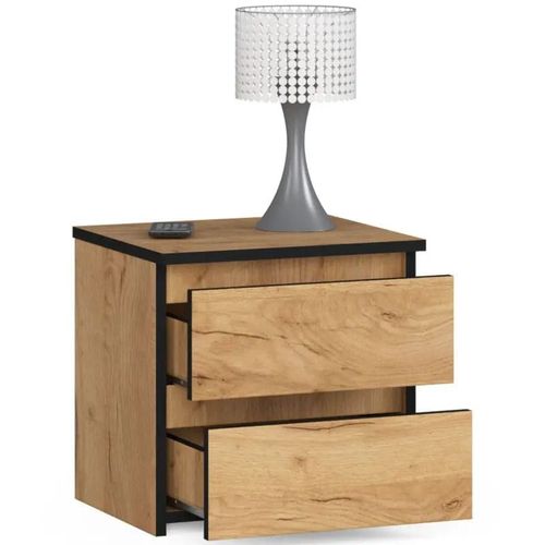 Szafka nocna, stolik, STILO, 2 szuflady, 40x35x40, dąb, mat | TYLETEGOTU na Arena.pl