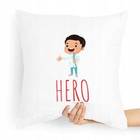 Poduszka Prezent Dla Najlepszego Dentysty Hero! Z Nadrukiem Ze Zdjęciem