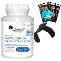 ALINESS MSM SIARKA ORGANICZNA PLUS OPTI MSM 180tab SKÓRA WŁOSY STAWY
