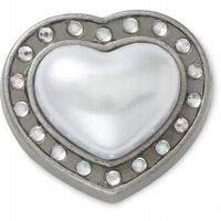 Przypinka Crocs Jibbitz Pin Do Butów Silver Pearl and Heart Gem