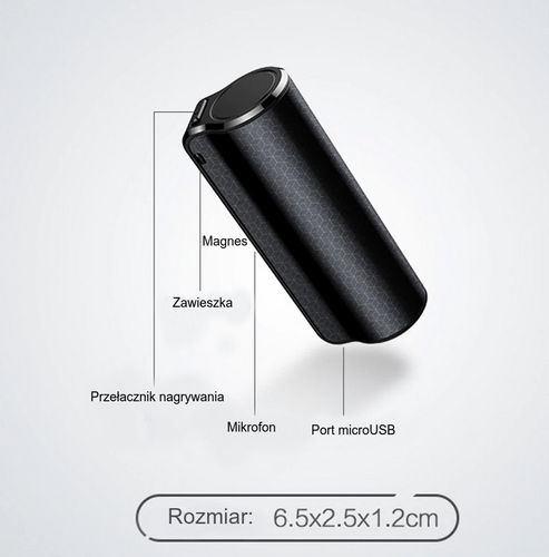 DYKTAFON REJESTRATOR PODSŁUCH - 25 DNI NAGRYWANIA na Arena.pl