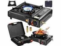 KUCHENKA GAZOWA TURYSTYCZNA PRZENOŚNA 2w1 Z WALIZKĄ CZARNĄ NA KARTUSZE GAZ