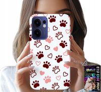 ETUI DO OPPO FIND X5 LITE - PSIE ŁAPKI NA BIAŁYM TLE, PIES, KOT, MIŚ