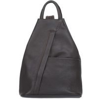 VERA PELLE plecak damski skórzany elegancki trójkątny V509 c.brązowy