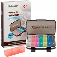 Kasetka TYGODNIOWA PREMIUM na leki podzielnik 3 pory dnia x7 ORGANIZER etui