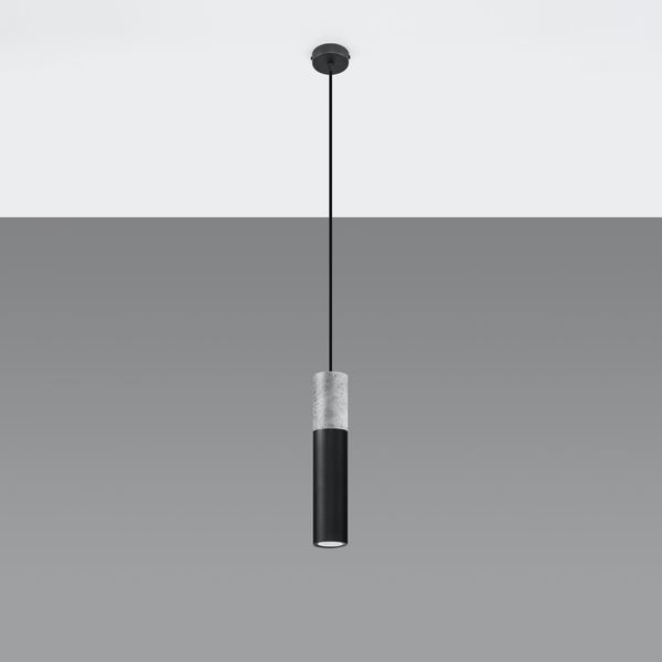 Lampa wisząca BORGIO 1 czarny zdjęcie 2