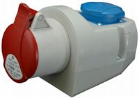 GNIAZDO SIŁOWE STAŁE 16A 5P IP44 + 1x GNIAZDO 230V