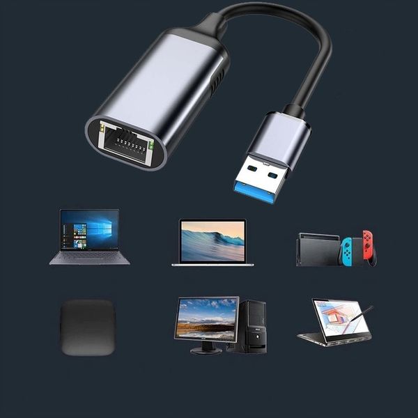 PRZEJŚCIÓWKA USB ETHERNET ADAPTER KARTA SIECIOWA LAN GIGABIT RJ45 1000MBPS zdjęcie 4