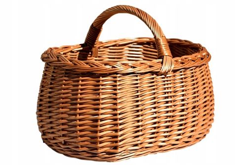 Duży wiklinowy KOSZ na grzyby zakupy KOSZYK piknik na Arena.pl