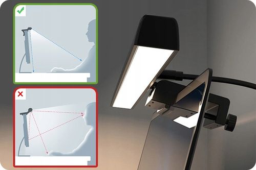 REGULOWANA LAMPKA LED NA MONITOR EKRAN KOMPUTERA KLIPS USB 3 BARWY DOTYKOWA na Arena.pl