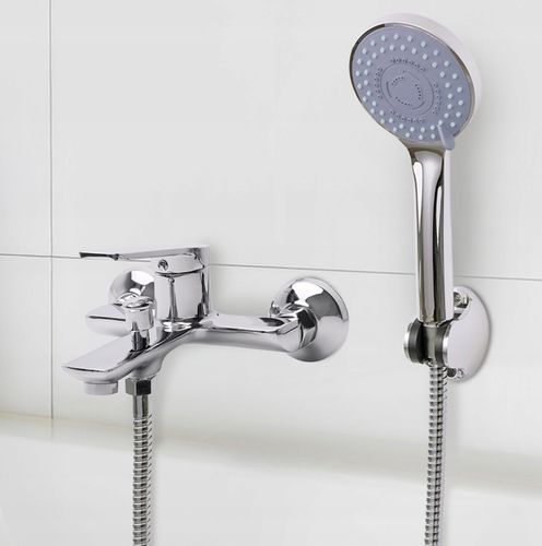 Bateria wannowa z prysznicem i wężem ścienna kran do wanny prysznic na Arena.pl