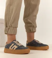 Szare Skórzane Sneakersy Na Platformie Filippo 40