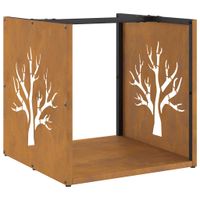 Stojak na drewno opałowe 40x40x40 cm Stal nierdzewna