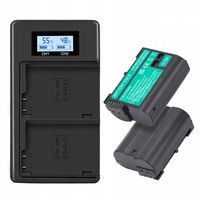 2 szt. EN-EL15C EN-EL15 Akumulator + Ładowarka LCD do Nikon Z5, Z6, Z6 II,…
