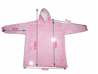 BLUZA Z KAPTUREM OVERSIZE CIEPŁA PREZENT GRANATOWA