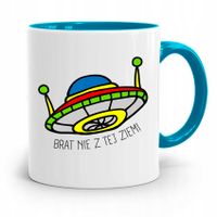 Kubek Błękitny Prezent Brat Nie Z Tej Ziemi Z Nadrukiem Ze Zdjęciem