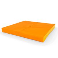 Składany materac dwuczęściowy pod drabinkę 100x100x10cm Kometa pomarańczowy