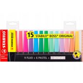 zakreślacz stabilo boss zest 15 kol w etui