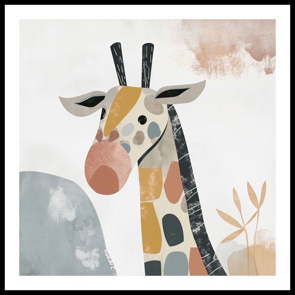 Plakat 80x80cm Żyrafa Bambino zdjęcie 3