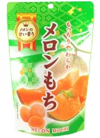 Mochi Melon, oryginalne ryżowe ciasteczka japońskie o smaku melona z Hokkaido 130g - Seiki