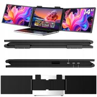 Monitor LED do laptopa Zeuslap ZB14 2x 14'' Full HD IPS 60Hz Przenośny