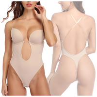 Beżowe body do sukni z odkrytymi plecami w rozmiarze 36