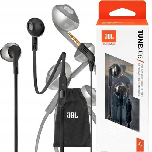 Słuchawki przewodowe douszne JBL Tune 205 na Arena.pl