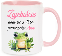 KUBEK NA POŻEGNANIE KOLEŻANKI KOLEGI Z PRACY Z IMIENIEM ŚMIESZNY PREZENT