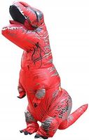 DINOZAUR T-REX KOSTIUM NADMUCHIWANY CZEROWNY PRZEBRANIE DMUCHANY STRÓJ