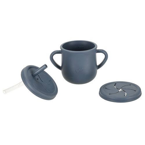 Naczynia silikonowe dla dzieci wiewiórka zestaw 9 elementów ciemny nieb na Arena.pl