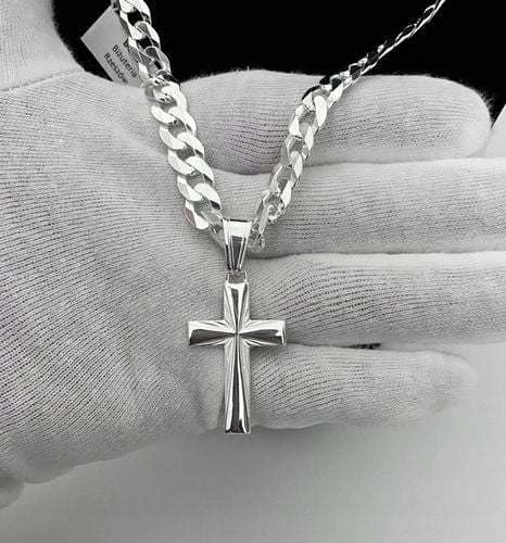 Srebrny Duży Krzyżyk Wisorek próba 925 + gratis na Arena.pl